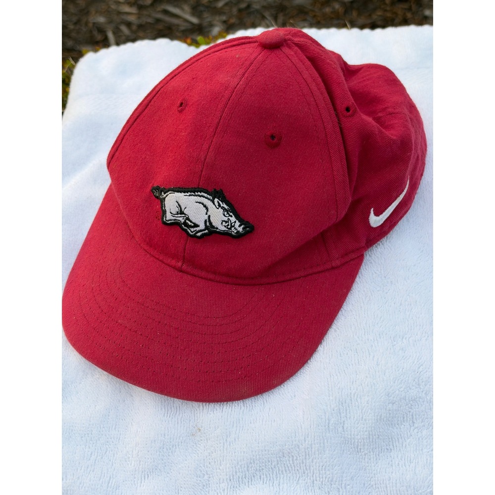 Arkansas Razorbacks Nike Hat Red Adjustable Cotton Baseball Cap Youth 8-20